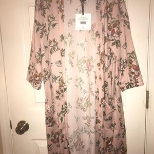 Agnes & Dora XL Mauve Floral Forever Cardi NWT